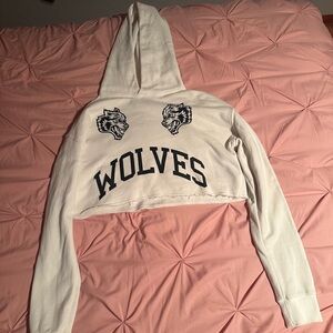 Darc Sport White Wolves Cropped Hoodie